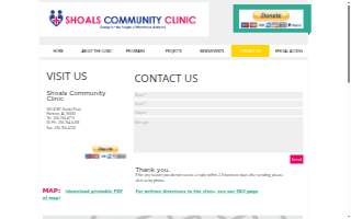 Shoals Community Clinic website