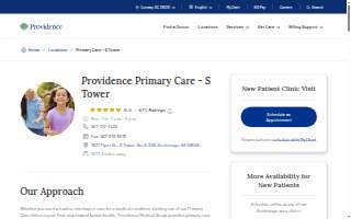 Providence Primary Care - Anchorage (S Tower) website