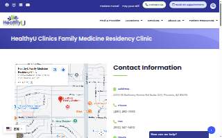 HealthyU Family Medicine Residency Clinic website