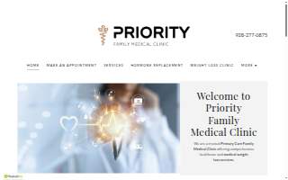 Priority Family Medical Clinic website