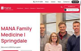 MANA Family Medicine Springdale website