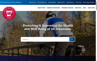 Arkansas Department of Health website
