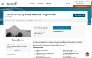 Mercy Clinic Occupational Medicine-Regions Park website