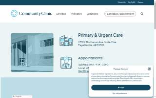 Community Clinic Primary & Urgent Care - Fayetteville High School website