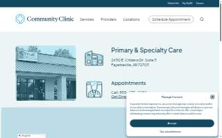 Community Clinic Primary & Specialty Care - Fayetteville, AR - Citizens Dr website