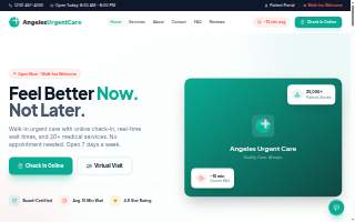 Angeles Medical Clinic website