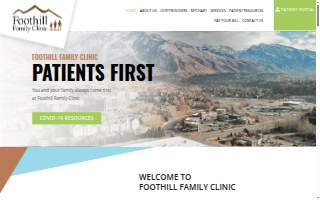 Foothill Family Clinic website