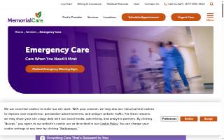 MemorialCare Orange Coast Medical Center Emergency Room website
