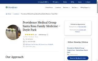 Providence Medical Group Santa Rosa Family Medicine - Doyle Park Drive website