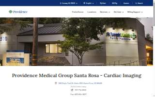 Providence Medical Group Santa Rosa - Cardiac Imaging website