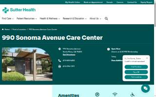 990 Sonoma Avenue Care Center website