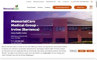 MemorialCare Medical Group - Irvine (Barranca) website