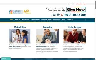 Radiant Health Centers website