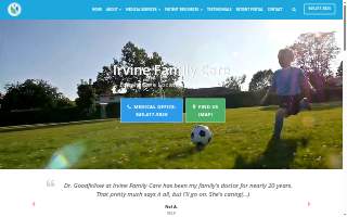 Irvine Family Care website