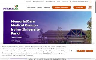 MemorialCare Medical Group - Irvine (University Park) website