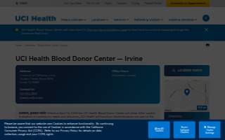 UCI Health Blood Donor Center — Irvine website