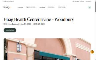 Hoag Medical Group - Irvine Woodbury website