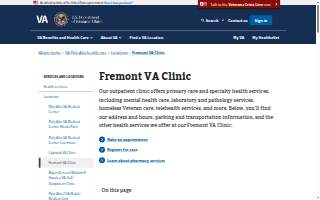Fremont VA Clinic website