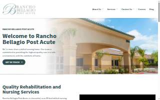 Rancho Bellagio Post Acute website