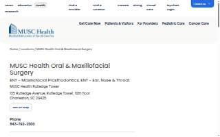 MUSC Health Oral & Maxillofacial Surgery website