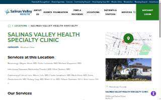Salinas Valley Health Specialty Clinic website