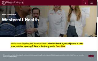 WesternU Health - Patient Care Center website