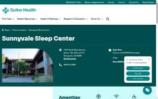 Sunnyvale Sleep Center website