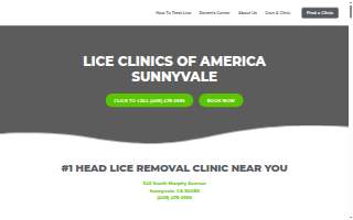 Lice Clinics of America - Sunnyvale website