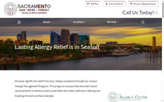 The Allergy Center at Sacramento Ear, Nose & Throat website