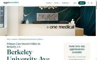 One Medical Primary Care Clinic - Berkeley University Ave website