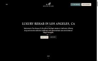 House Of Life - Luxury Rehab Center In Los Angeles website