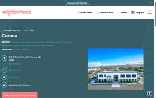 Neighborhood Healthcare Corona website