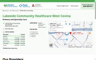 Lakeside Community Healthcare - West Covina website