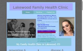 Lakewood Family Health Clinic website