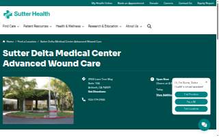 Sutter Delta Medical Center Advanced Wound Care website