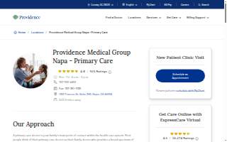 Providence Medical Group Napa - Primary Care website
