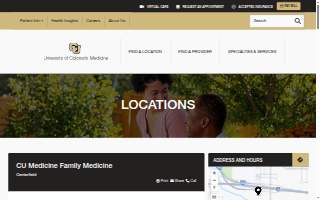 CU Medicine Family Medicine - Centerfield website
