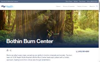 UCSF Health Hyde Hospital Bothin Burn Center website