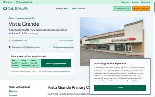 Oak Street Health Vista Grande Primary Care Clinic website