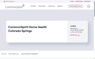 CommonSpirit Health at Home - Colorado Springs website