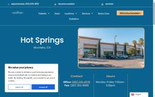 Rancho Family Medical Group - Hot Springs website