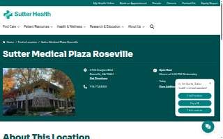 Sutter Medical Plaza Roseville website