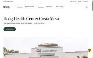 Hoag Health Center - Costa Mesa website