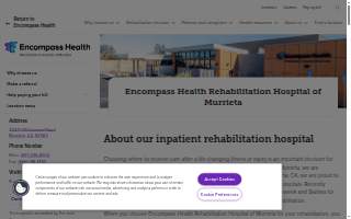 Encompass Health Rehabilitation Hospital of Murrieta website