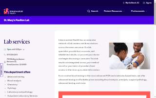 St. Mary's Advance Medicine Pavilion website