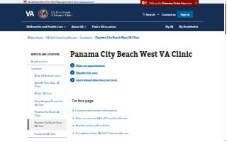 Panama City Beach West VA Clinic website