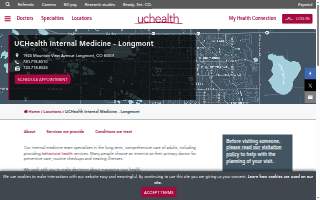 UCHealth Internal Medicine - Longmont website
