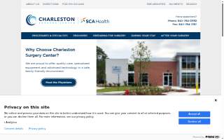 Charleston Surgery Center website