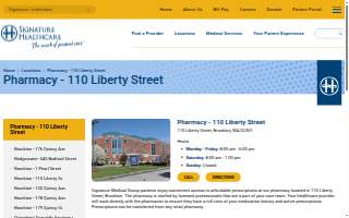 Pharmacy at Signature Healthcare - 110 Liberty Street website