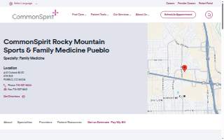 CommonSpirit Rocky Mountain Sports & Family Medicine Pueblo website